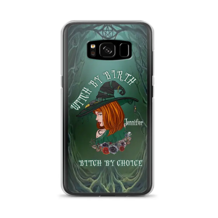 Custom Personalized Witch Phone Case - Gift Idea For Halloween - Witch By Birth Bitch By Choice - Case For iPhone/Samsung