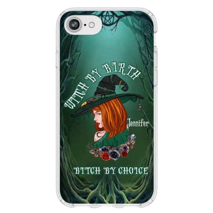 Custom Personalized Witch Phone Case - Gift Idea For Halloween - Witch By Birth Bitch By Choice - Case For iPhone/Samsung