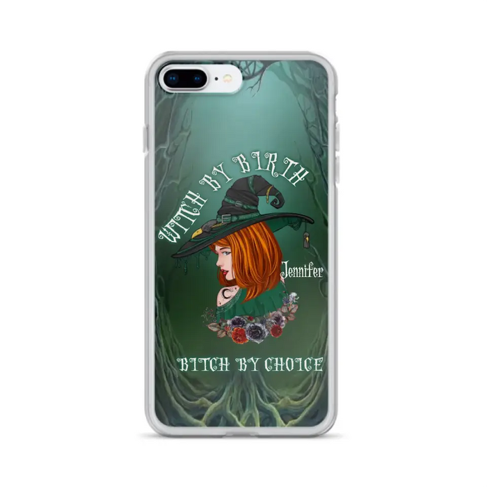 Custom Personalized Witch Phone Case - Gift Idea For Halloween - Witch By Birth Bitch By Choice - Case For iPhone/Samsung