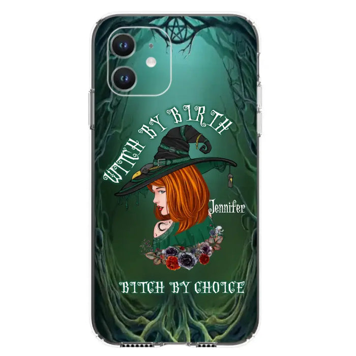 Custom Personalized Witch Phone Case - Gift Idea For Halloween - Witch By Birth Bitch By Choice - Case For iPhone/Samsung