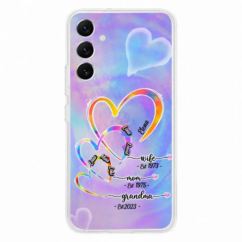 Personalized Mom Phone Case - Gift Idea For Mom/Grandma - Up to 4 Children/5 Grandchildren - Cases For iPhone/Samsung