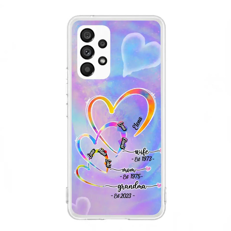 Personalized Mom Phone Case - Gift Idea For Mom/Grandma - Up to 4 Children/5 Grandchildren - Cases For iPhone/Samsung