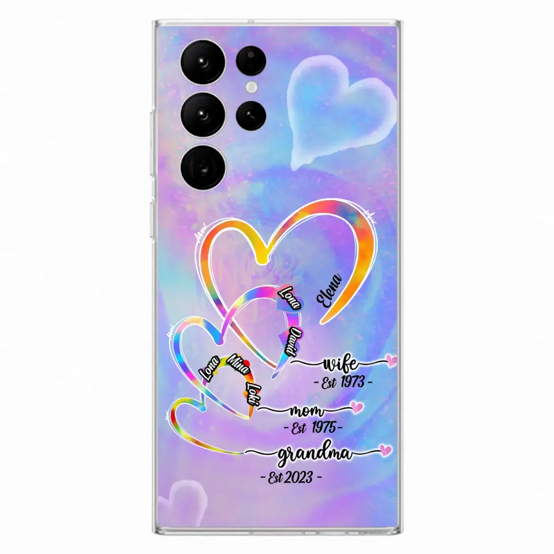 Personalized Mom Phone Case - Gift Idea For Mom/Grandma - Up to 4 Children/5 Grandchildren - Cases For iPhone/Samsung