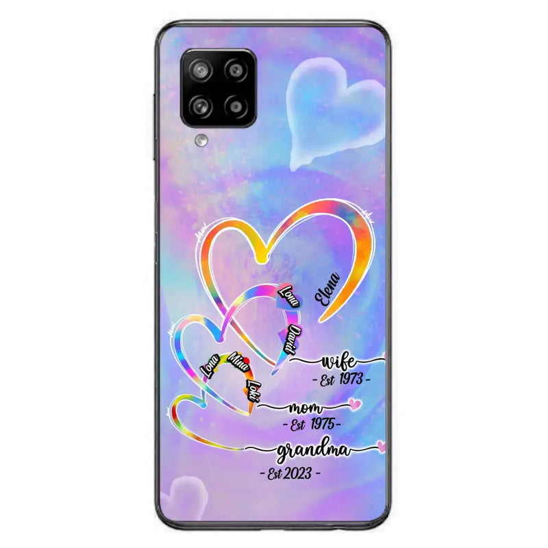 Personalized Mom Phone Case - Gift Idea For Mom/Grandma - Up to 4 Children/5 Grandchildren - Cases For iPhone/Samsung