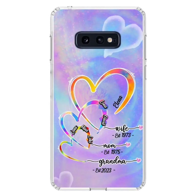 Personalized Mom Phone Case - Gift Idea For Mom/Grandma - Up to 4 Children/5 Grandchildren - Cases For iPhone/Samsung