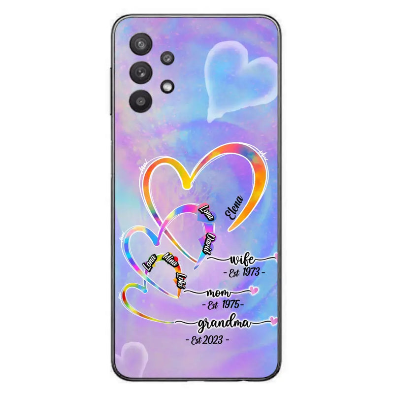 Personalized Mom Phone Case - Gift Idea For Mom/Grandma - Up to 4 Children/5 Grandchildren - Cases For iPhone/Samsung