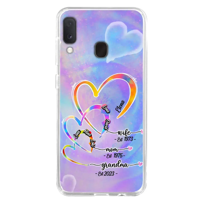 Personalized Mom Phone Case - Gift Idea For Mom/Grandma - Upto 4 Children/5 Grandchildren - Cases For iPhone/Samsung