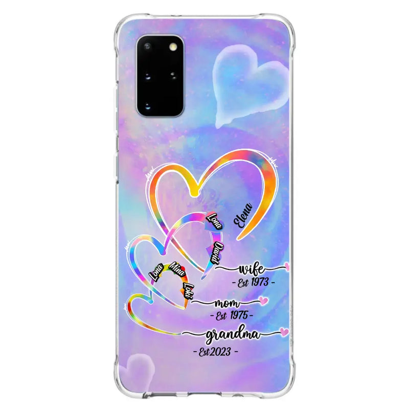 Personalized Mom Phone Case - Gift Idea For Mom/Grandma - Up to 4 Children/5 Grandchildren - Cases For iPhone/Samsung