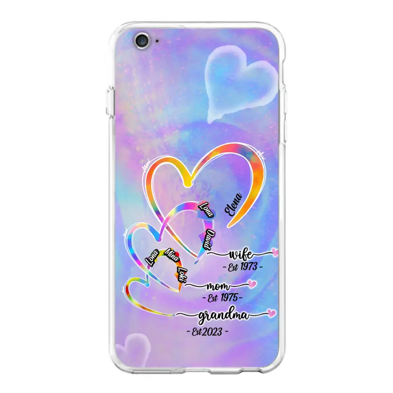 Personalized Mom Phone Case - Gift Idea For Mom/Grandma - Up to 4 Children/5 Grandchildren - Cases For iPhone/Samsung