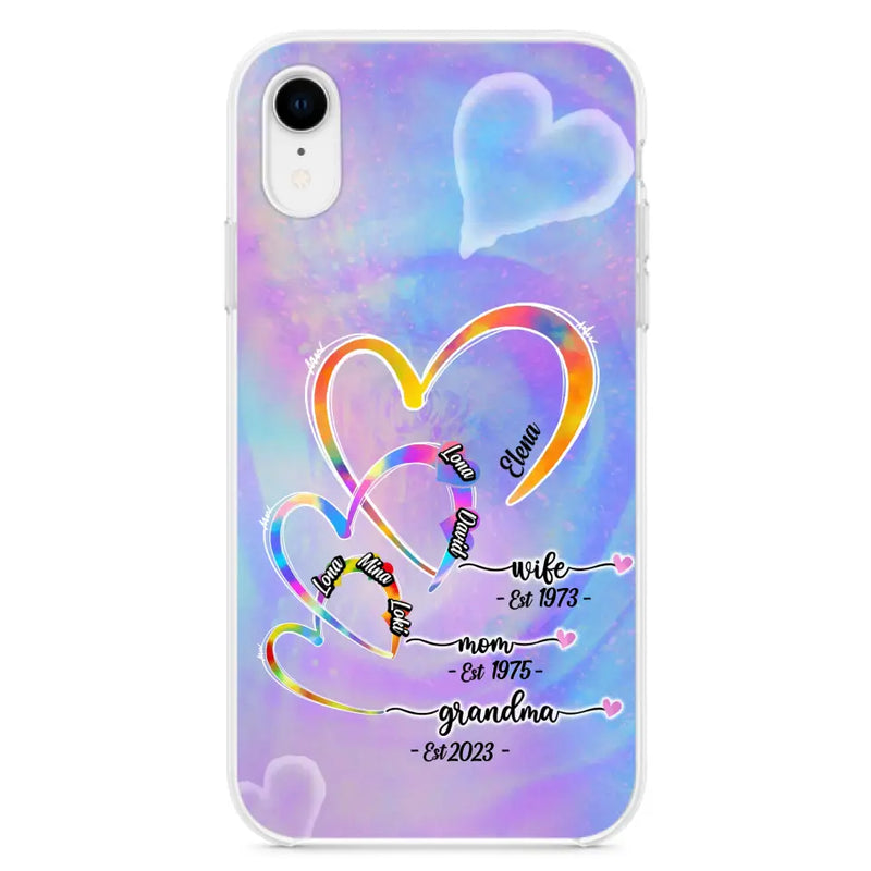 Personalized Mom Phone Case - Gift Idea For Mom/Grandma - Up to 4 Children/5 Grandchildren - Cases For iPhone/Samsung