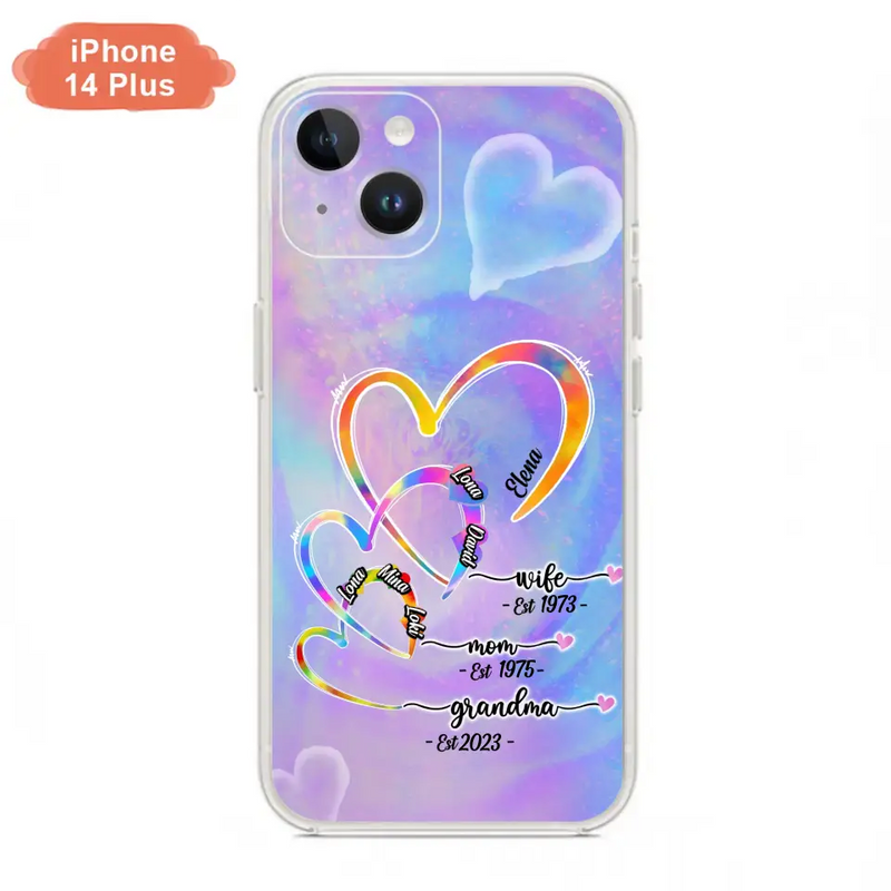 Personalized Mom Phone Case - Gift Idea For Mom/Grandma - Up to 4 Children/5 Grandchildren - Cases For iPhone/Samsung