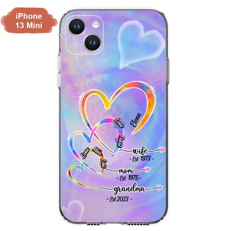 Personalized Mom Phone Case - Gift Idea For Mom/Grandma - Up to 4 Children/5 Grandchildren - Cases For iPhone/Samsung