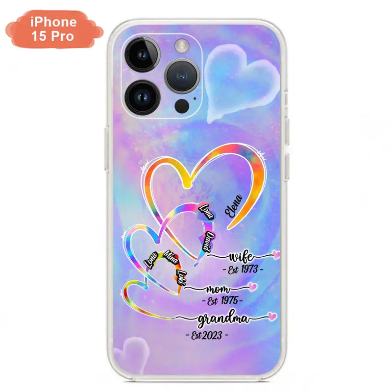 Personalized Mom Phone Case - Gift Idea For Mom/Grandma - Up to 4 Children/5 Grandchildren - Cases For iPhone/Samsung