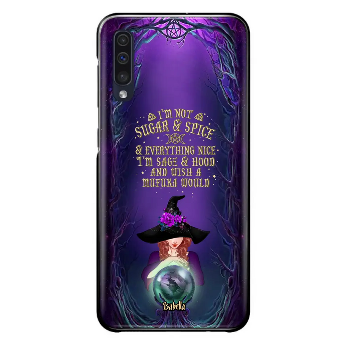 Custom Personalized Witch Phone Case - Gift Idea for Witch Lovers - I'm Not Sugar & Spice & Everything Nice - Case for iPhone/Samsung