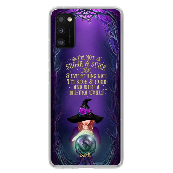 Custom Personalized Witch Phone Case - Gift Idea for Witch Lovers - I'm Not Sugar & Spice & Everything Nice - Case for iPhone/Samsung