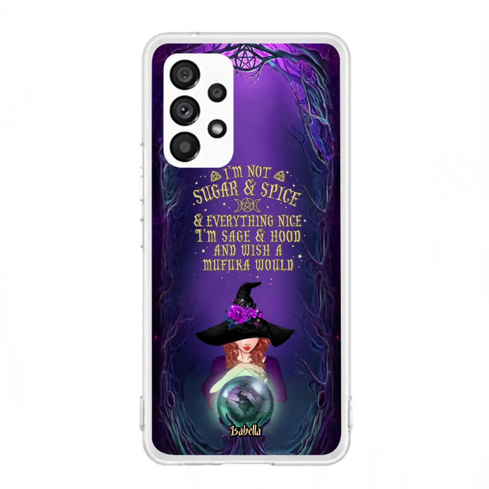 Custom Personalized Witch Phone Case - Gift Idea for Witch Lovers - I'm Not Sugar & Spice & Everything Nice - Case for iPhone/Samsung