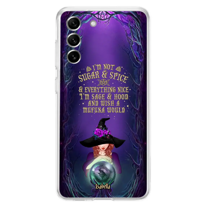 Custom Personalized Witch Phone Case - Gift Idea for Witch Lovers - I'm Not Sugar & Spice & Everything Nice - Case for iPhone/Samsung