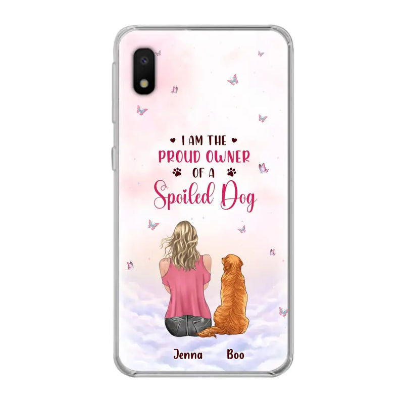 Personalized Dog Mom Phone Case - Up to 5 Dogs - Gift Idea For Dog Lovers - I Am The Proud Owner Of A Spoiled Dog - Case for iPhone/Samsung