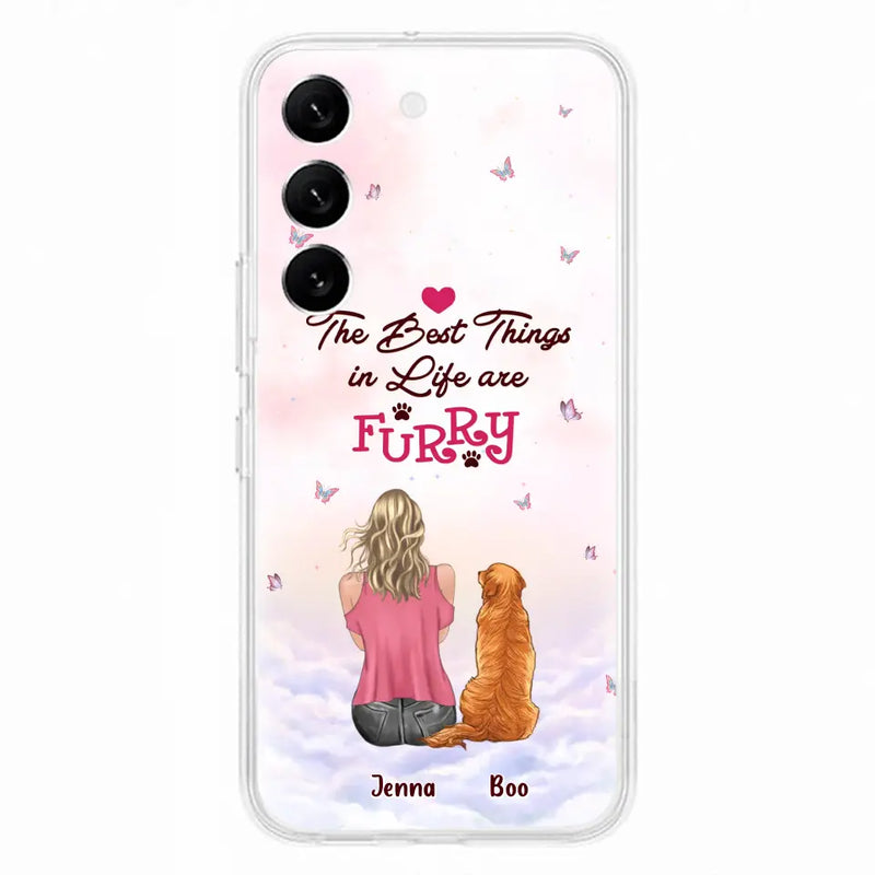 Personalized Dog Mom Phone Case - Up to 5 Dogs - Gift Idea For Dog Lovers - The Best Things In Life Are Furry - Case for iPhone/Samsung