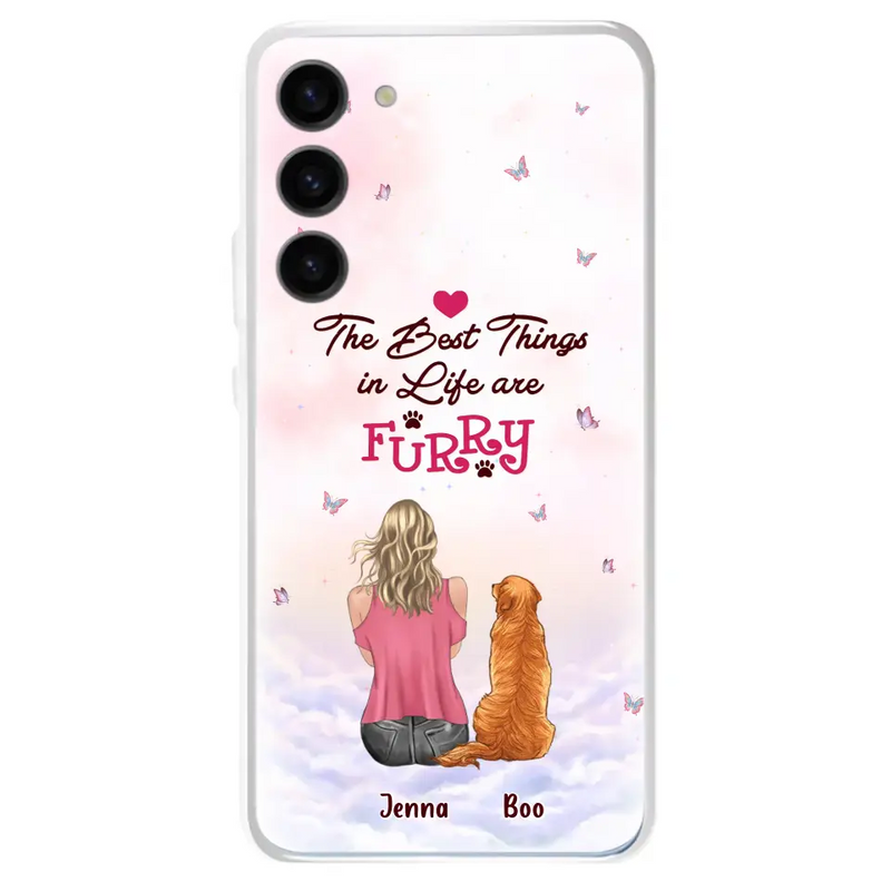 Personalized Dog Mom Phone Case - Up to 5 Dogs - Gift Idea For Dog Lovers - The Best Things In Life Are Furry - Case for iPhone/Samsung