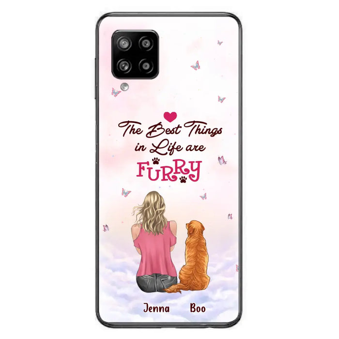 Custom Personalized Dog Mom Phone Case - Upto 5 Dogs - Gift Idea For Dog Lovers - The Best Things In Life Are Furry - Case for iPhone/Samsung