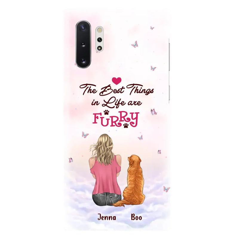 Personalized Dog Mom Phone Case - Up to 5 Dogs - Gift Idea For Dog Lovers - The Best Things In Life Are Furry - Case for iPhone/Samsung