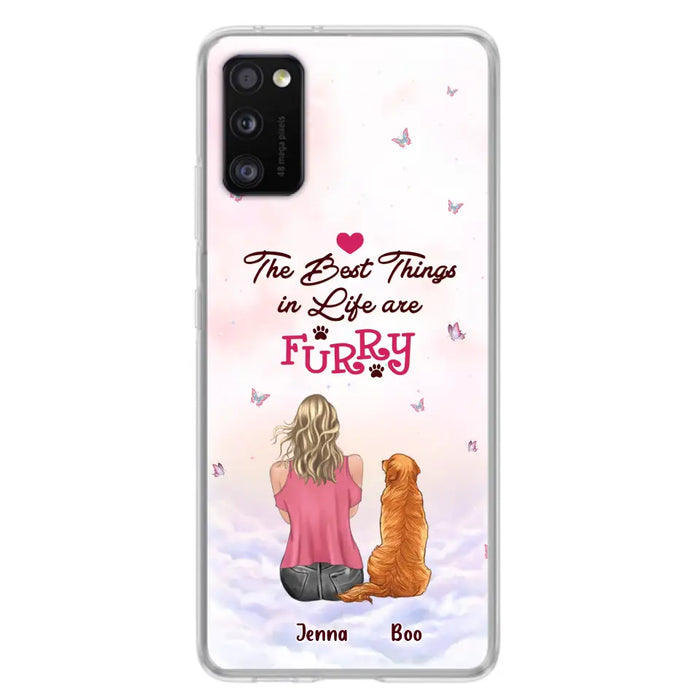 Custom Personalized Dog Mom Phone Case - Upto 5 Dogs - Gift Idea For Dog Lovers - The Best Things In Life Are Furry - Case for iPhone/Samsung