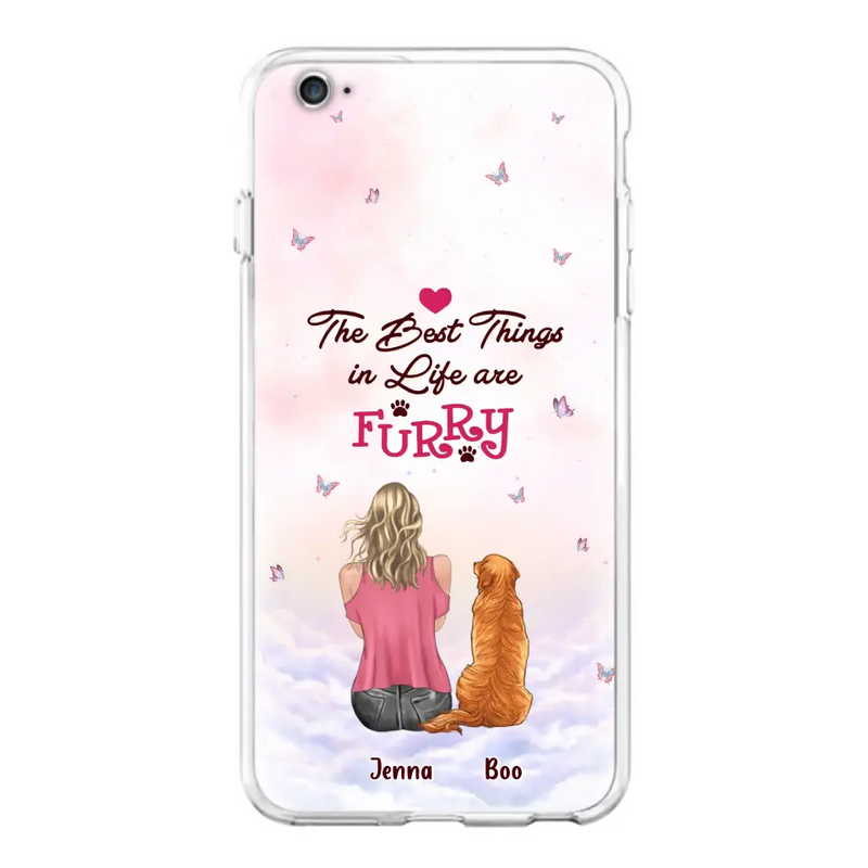 Personalized Dog Mom Phone Case - Up to 5 Dogs - Gift Idea For Dog Lovers - The Best Things In Life Are Furry - Case for iPhone/Samsung