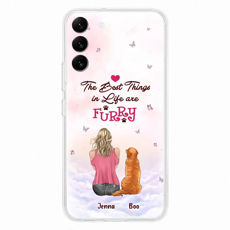 Personalized Dog Mom Phone Case - Up to 5 Dogs - Gift Idea For Dog Lovers - The Best Things In Life Are Furry - Case for iPhone/Samsung
