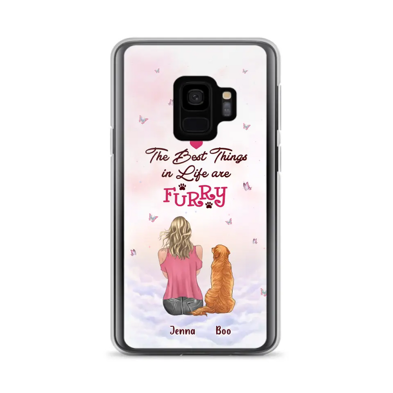 Personalized Dog Mom Phone Case - Up to 5 Dogs - Gift Idea For Dog Lovers - The Best Things In Life Are Furry - Case for iPhone/Samsung