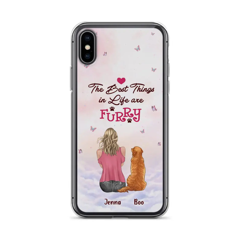 Personalized Dog Mom Phone Case - Up to 5 Dogs - Gift Idea For Dog Lovers - The Best Things In Life Are Furry - Case for iPhone/Samsung