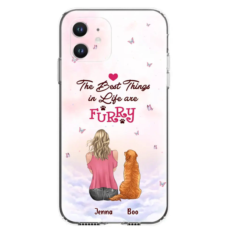 Personalized Dog Mom Phone Case - Up to 5 Dogs - Gift Idea For Dog Lovers - The Best Things In Life Are Furry - Case for iPhone/Samsung