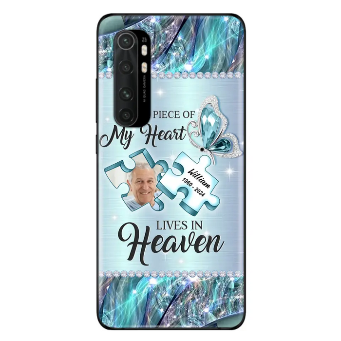 Custom Personalized Memorial Photo Phone Case - Memorial Gift Idea for Father's Day - A Piece Of My Heart Lives In Heaven - Case for Xiaomi/Huawei/Oppo