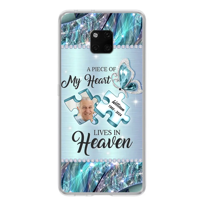 Custom Personalized Memorial Photo Phone Case - Memorial Gift Idea for Father's Day - A Piece Of My Heart Lives In Heaven - Case for Xiaomi/Huawei/Oppo