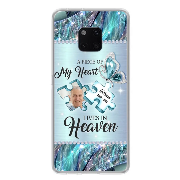 Custom Personalized Memorial Photo Phone Case - Memorial Gift Idea for Father's Day - A Piece Of My Heart Lives In Heaven - Case for Xiaomi/Huawei/Oppo