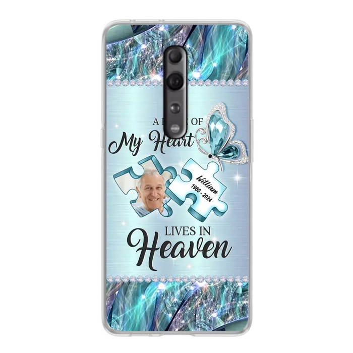 Custom Personalized Memorial Photo Phone Case - Memorial Gift Idea for Father's Day - A Piece Of My Heart Lives In Heaven - Case for Xiaomi/Huawei/Oppo