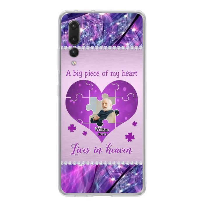 Custom Personalized Memorial Photo Phone Case - Memorial Gift Idea for Father's Day - A Big Piece Of My Heart Lives In Heaven - Case for Xiaomi/Huawei/Oppo