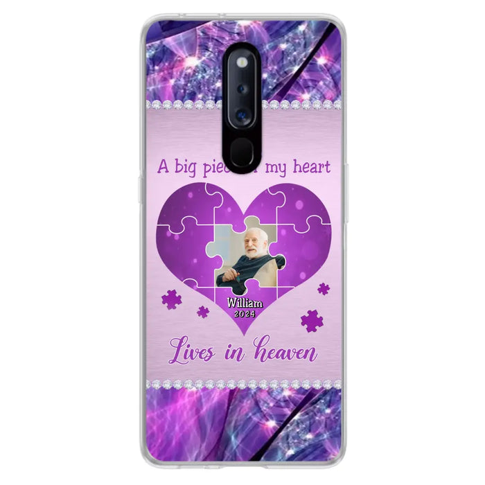 Custom Personalized Memorial Photo Phone Case - Memorial Gift Idea for Father's Day - A Big Piece Of My Heart Lives In Heaven - Case for Xiaomi/Huawei/Oppo