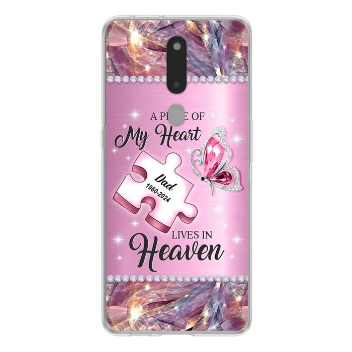 Custom Personalized Memorial Piece Phone Case - Memorial Gift Idea for Father's Day - A Piece Of My Heart Lives In Heaven - Case for Xiaomi/ Huawei/ Oppo