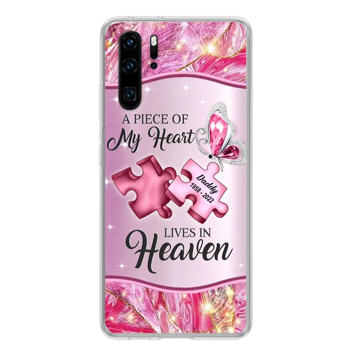 Custom Personalized Memorial Phone Case - Memorial Gift Idea for Father's Day - Case for Xiaomi/ Oppo/ Huawei - A Piece Of My Heart Lives In Heaven