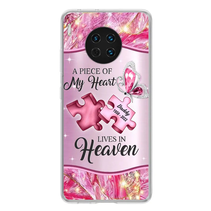 Custom Personalized Memorial Phone Case - Memorial Gift Idea for Father's Day - Case for Xiaomi/ Oppo/ Huawei - A Piece Of My Heart Lives In Heaven