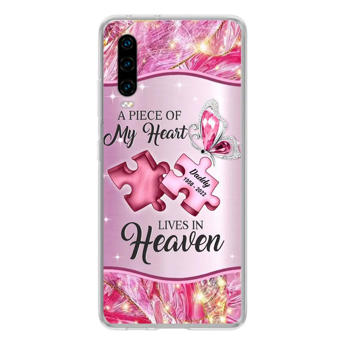 Custom Personalized Memorial Phone Case - Memorial Gift Idea for Father's Day - Case for Xiaomi/ Oppo/ Huawei - A Piece Of My Heart Lives In Heaven