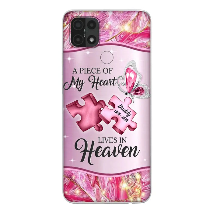 Custom Personalized Memorial Phone Case - Memorial Gift Idea for Father's Day - Case for Xiaomi/ Oppo/ Huawei - A Piece Of My Heart Lives In Heaven