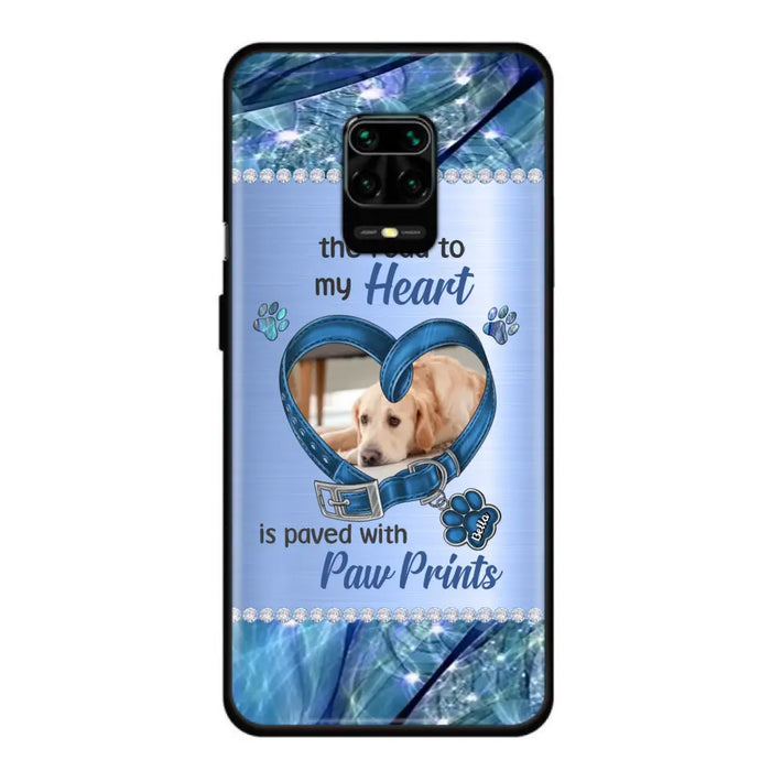 Custom Personalized Memorial Dog Collar Phone Case - Upload Photo - Memorial Gift Idea For Dog Owner - The Road To My Heart Is Paved With Paw Prints - Case for Xiaomi/ Oppo/ Huawei