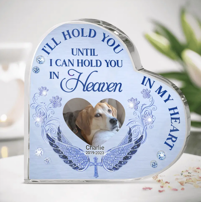 Custom Personalized Memorial Dog Heart Shaped Acrylic Plaque - Upload Photo - Gift Idea For Dog Lover