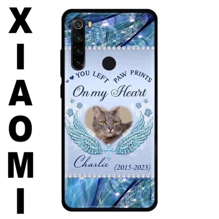 Custom Personalized Memorial Phone Case - Upload Photo - Memorial Gift Idea For Dog/ Cat Lover - You Left Paw Prints On My Heart Case for Xiaomi/ Huawei/ Oppo