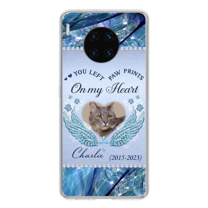 Custom Personalized Memorial Phone Case - Upload Photo - Memorial Gift Idea For Dog/ Cat Lover - You Left Paw Prints On My Heart Case for Xiaomi/ Huawei/ Oppo