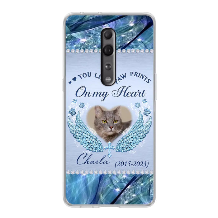 Custom Personalized Memorial Phone Case - Upload Photo - Memorial Gift Idea For Dog/ Cat Lover - You Left Paw Prints On My Heart Case for Xiaomi/ Huawei/ Oppo