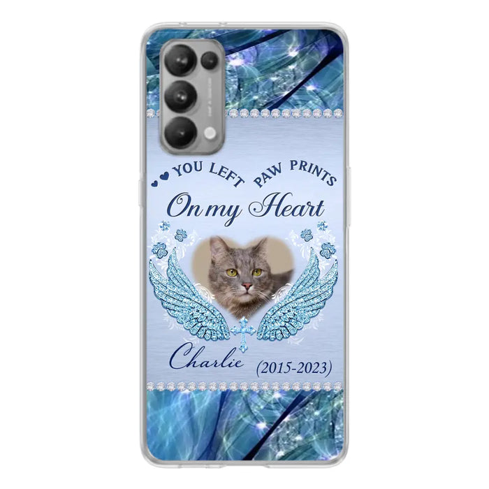 Custom Personalized Memorial Phone Case - Upload Photo - Memorial Gift Idea For Dog/ Cat Lover - You Left Paw Prints On My Heart Case for Xiaomi/ Huawei/ Oppo