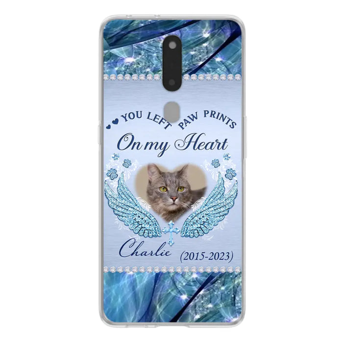 Custom Personalized Memorial Phone Case - Upload Photo - Memorial Gift Idea For Dog/ Cat Lover - You Left Paw Prints On My Heart Case for Xiaomi/ Huawei/ Oppo